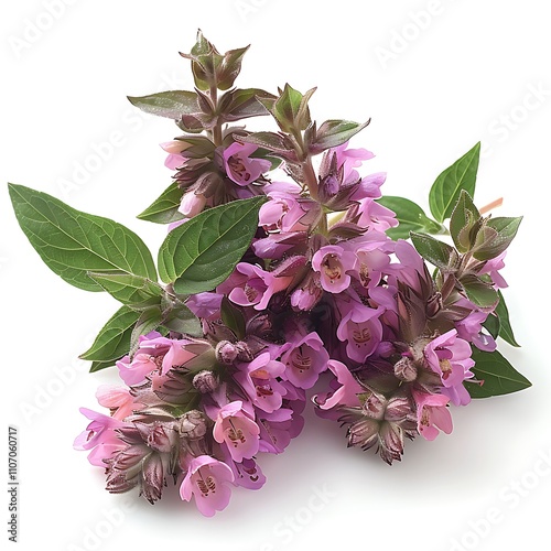 Motherwort Flower isolated on white background.close up. photo