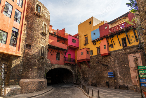 crowded colorful houses in ...