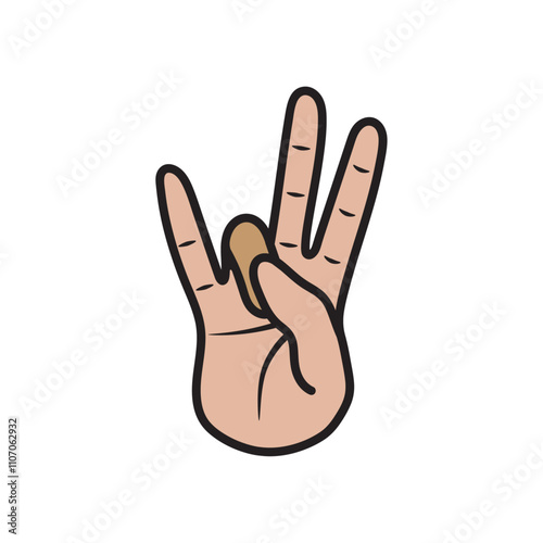 HipHop hand gesture, East coast rap sign symbol. Vector illustration