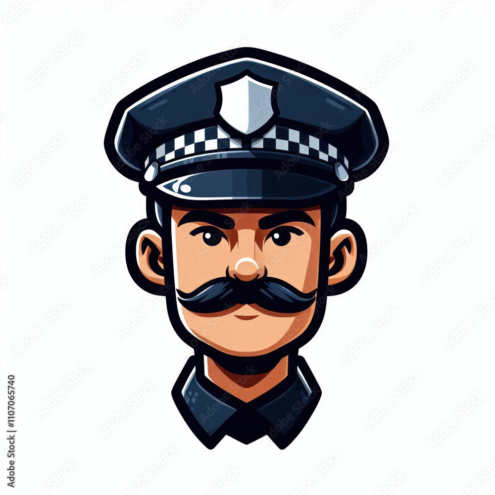Police Cartoon Illustration Simple Design Vector Police Cartoon Illustration Simple Design Vector