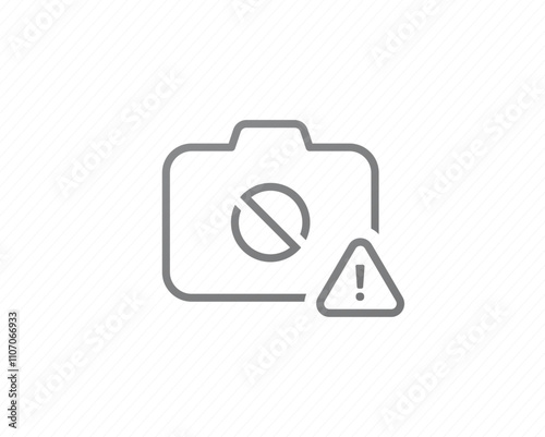 no image available icon. photo, thumbnail img unavailable. no camera sign vector illustration