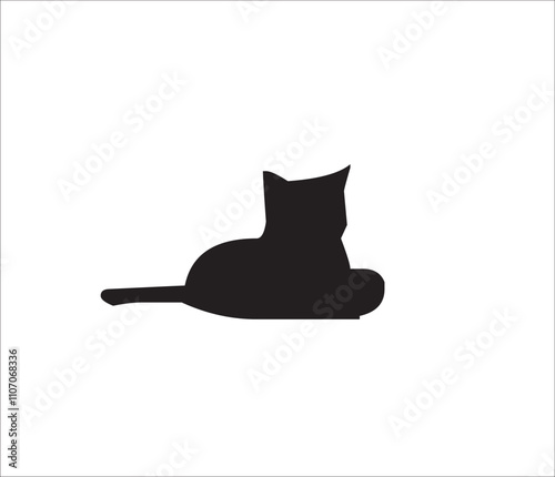 This is cat silhouette vector design