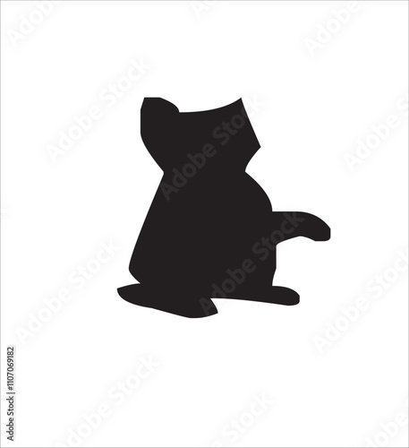 This is cat silhouette vector design