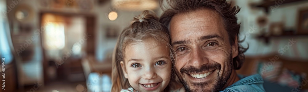 Smiling man and girl , father's day Smiling man and girl , father's day