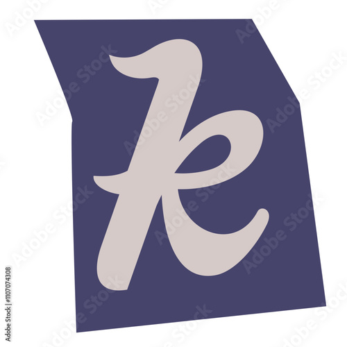 Ransom Alphabet Cutout Letter K