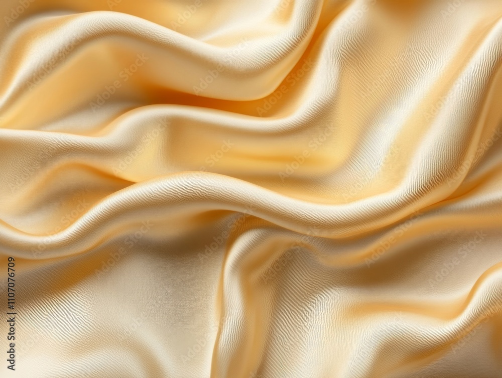 Obraz premium Abstract Gold Satin Drape Textured, Smooth, Luxurious Fabric Background