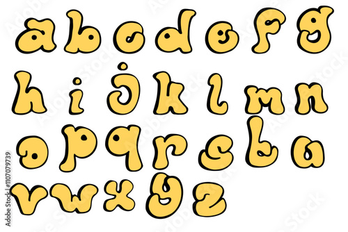 Doodle Alphabet Hand drawing Set