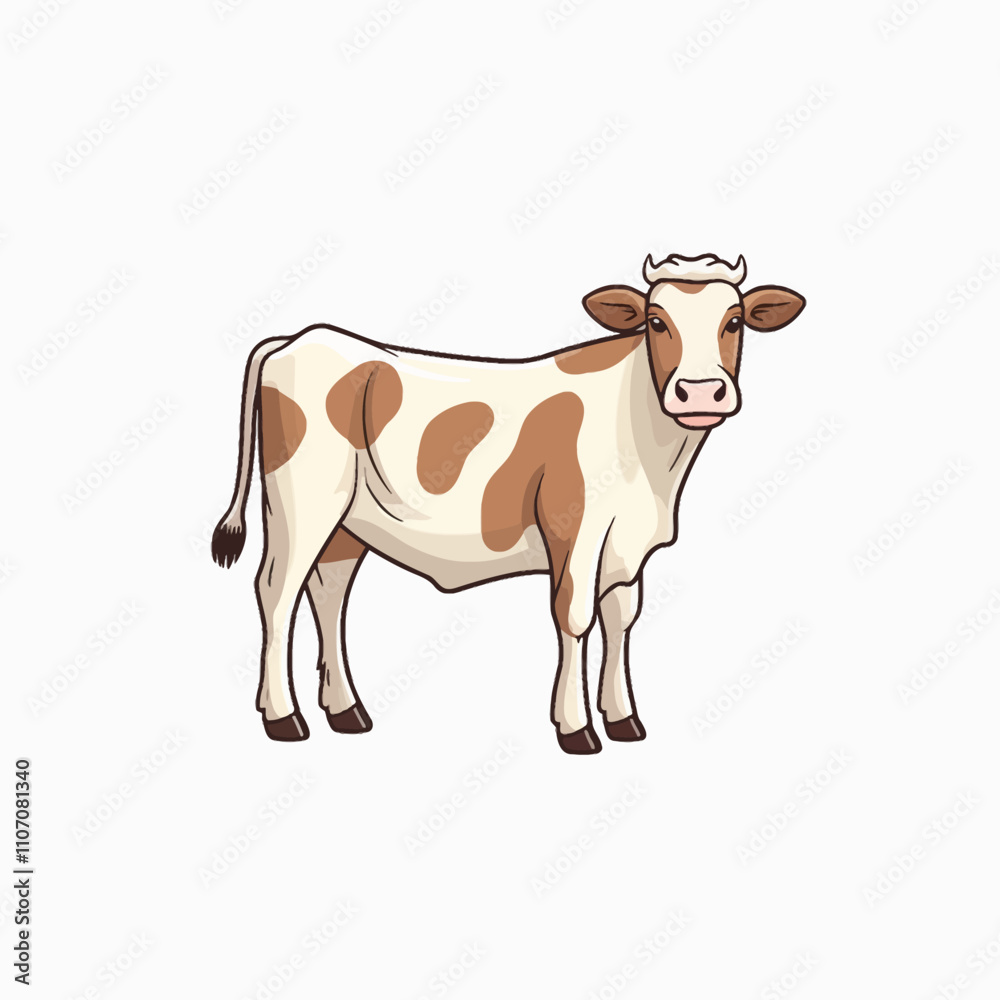 Realistic Cow Illustration Isolated Realistic Cow Illustration Isolated