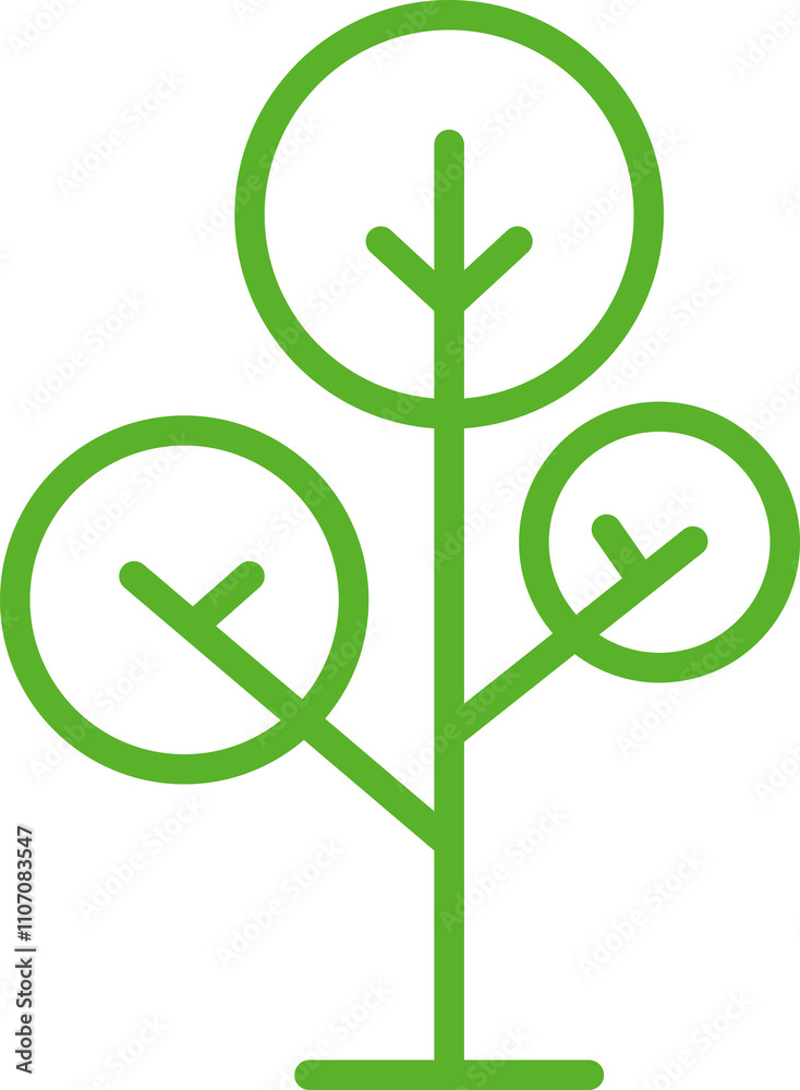 Tree and Plant Line Icon Tree and Plant Line Icon