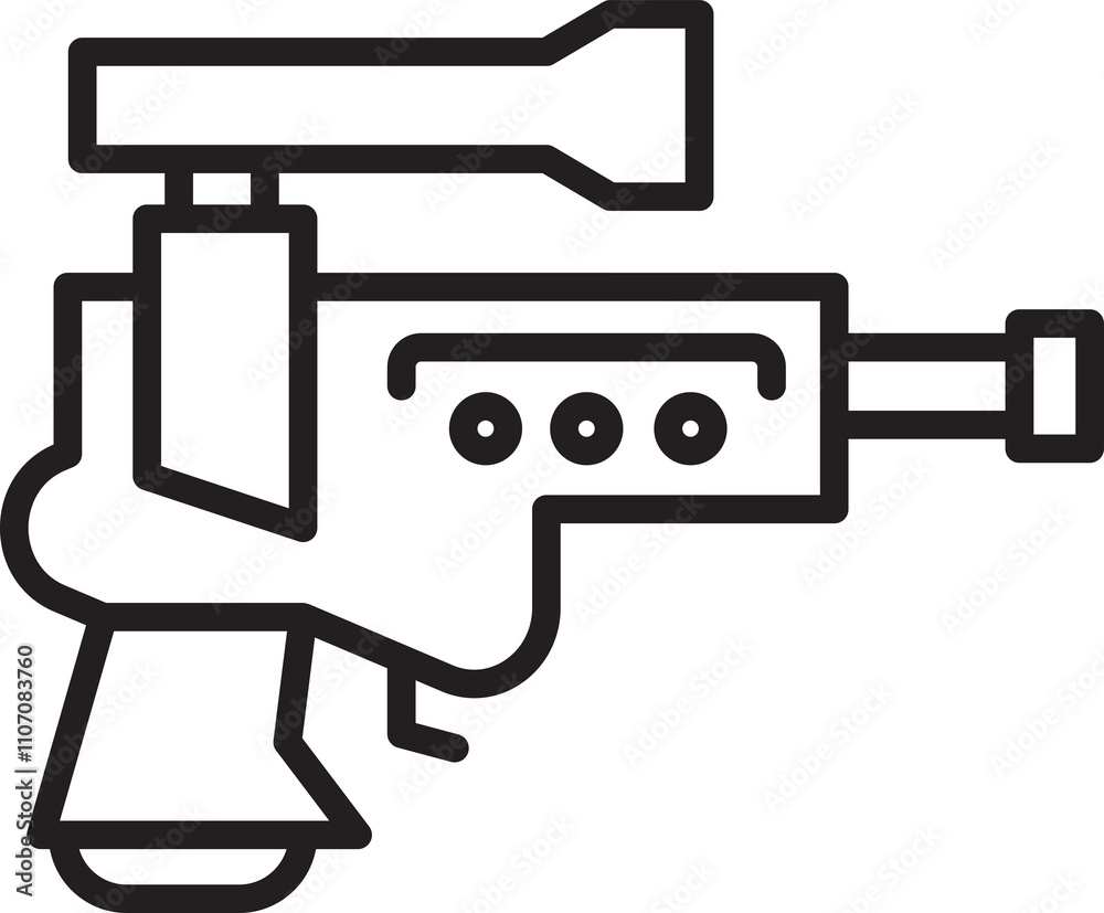 Space Blaster Gun Icon Illustration Space Blaster Gun Icon Illustration