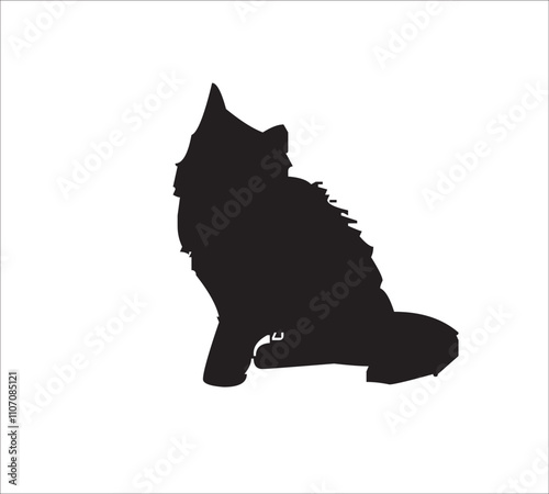 illustration of a black cat