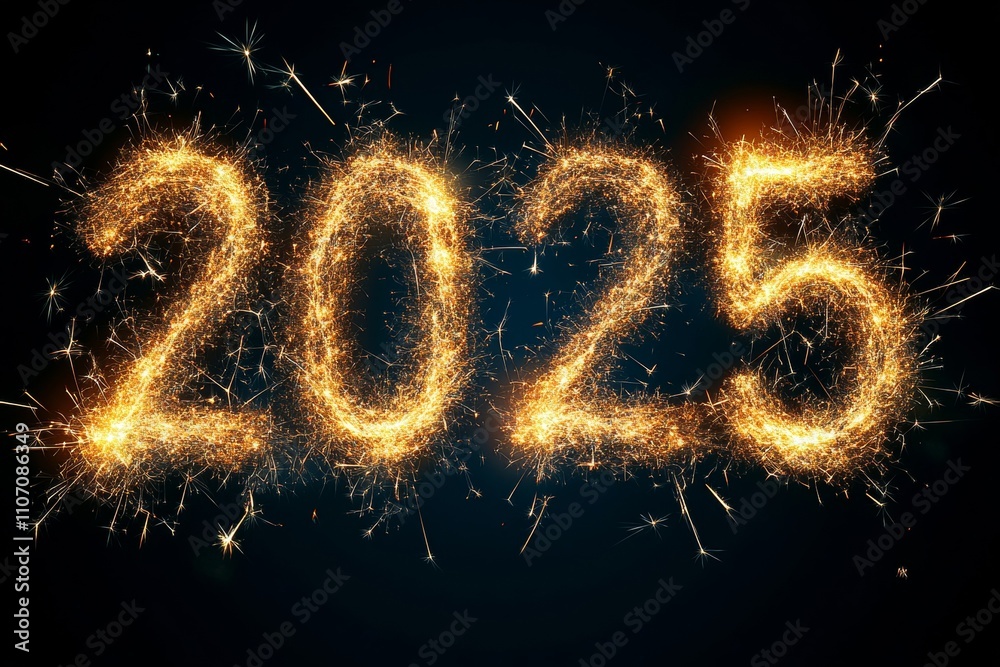 Happy New Year 2025! Sparkling Celebration Happy New Year 2025! Sparkling Celebration