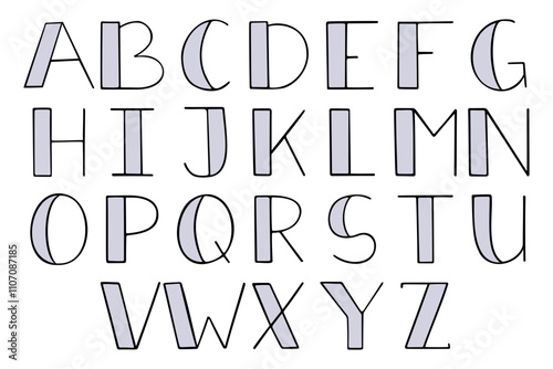 Doodle Alphabet Hand drawn