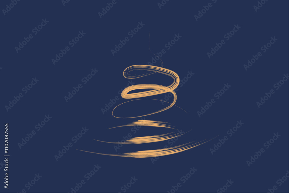 Premuim christmas tree object, A element vector and illustration. A Christmas tree, snowflake, firework line art on blue background Premuim christmas tree object, A element vector and illustration. A Christmas tree, snowflake, firework line art on blue background