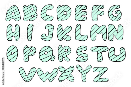 Doodle Alphabet Hand drawn