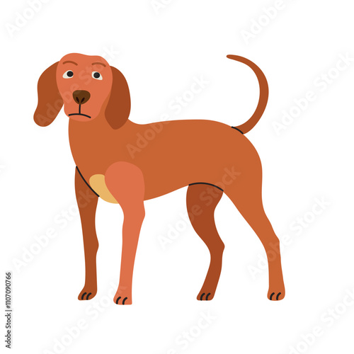 Redbone coonhound icon clipart avatar logotype isolated illustration