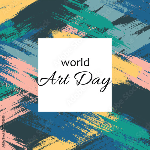 Wallpaper Mural World Art Day. Art Day vector. International Art Day. Colorful Day vector Torontodigital.ca