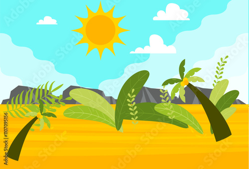 Sun Concept Illustration Stylish and Beautiful