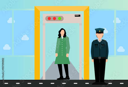 Body Scanner Concept Illustration Stylish and Beautiful