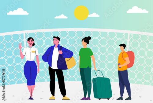 Deported Concept Illustration Stylish and Beautiful