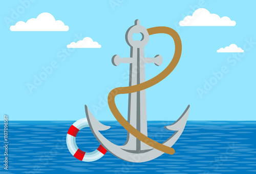 Anchor Concept Illustration Stylish and Beatiful