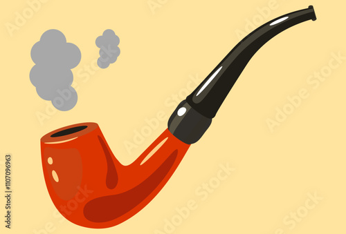 Smoking Pipe Concept Illustration Stylish and Beatiful