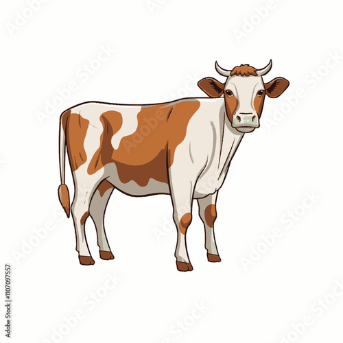 Contemporary Cow Vector Illustration