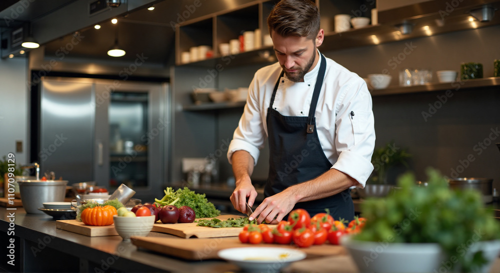 man cooking in the kitchen