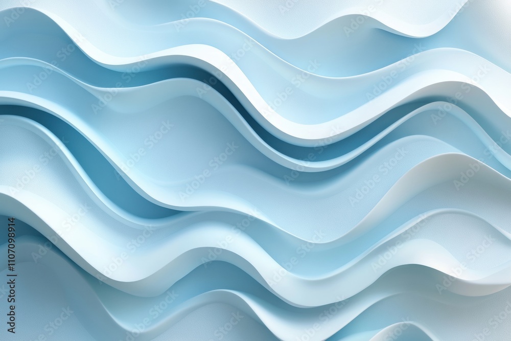 The image is a blue and white wave with a lot of detail The image is a blue and white wave with a lot of detail