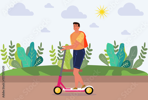 Hoverboard Concept Illustration Stylish and Beatiful