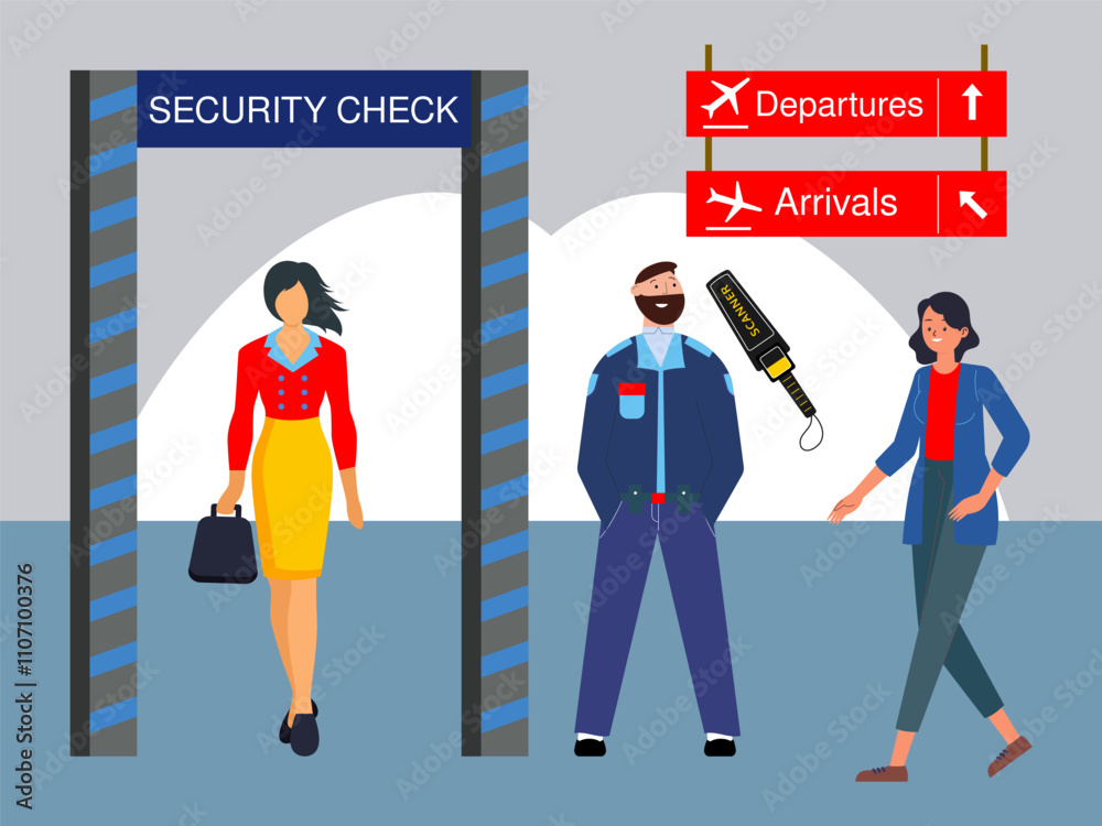 Metal Detector Concept Illustration Stylish and Beautiful