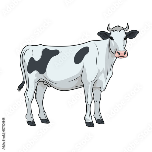 High-Resolution Cow Vector Illustration