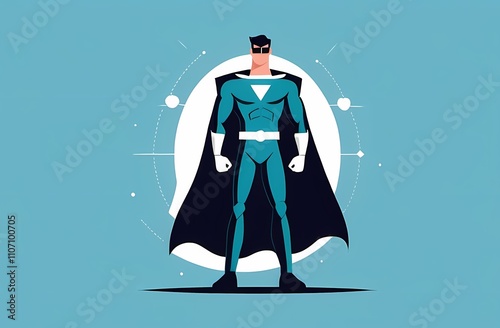 Security safety, protection or shielding insurance, privacy protect, defense from cyber attack, safeguard, guarantee or threats control concept, businessman superhero holding strong protection shield.