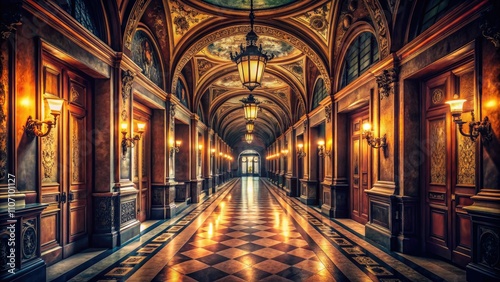 Vintage Long Corridor Photography  Mysterious  Dark  and Atmospheric Images