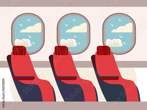 Aeroplane Window Concept Illustration Stylish and Beautiful