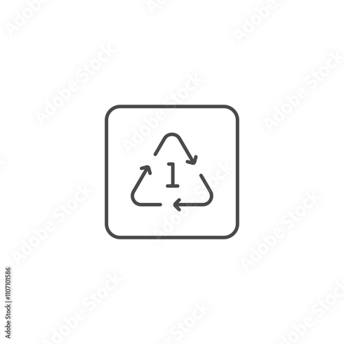 Recycling PET icon template vector illustration