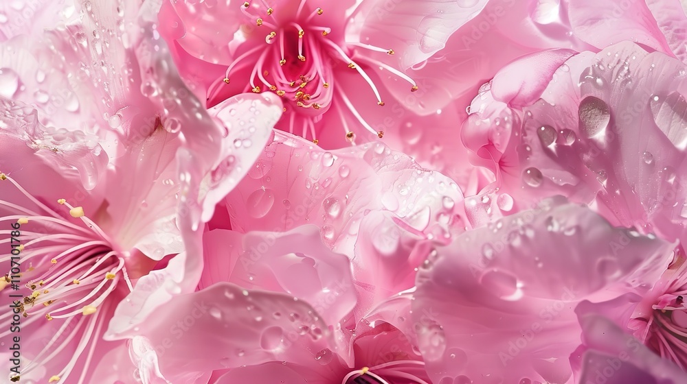Obraz premium Fresh Close-Up of Plum Blossoms - A Delicate and Vibrant Floral Scene. The intricate details of the blossoms evoke elegance and natural beauty.