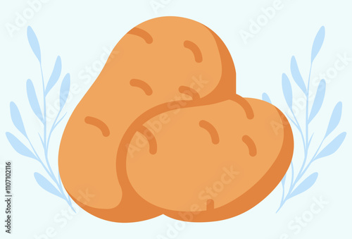 Potatoes Concept Illustration Stylish and Beautiful