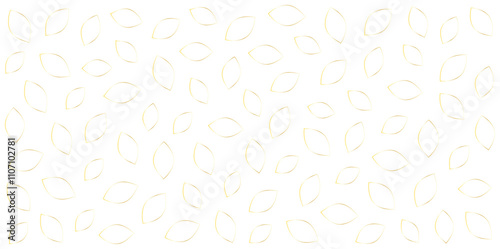 Wallpaper Mural Seamless pattern of gold gradient outline leaves on white or transparent background. Minimalistic nature-inspired design for wallpaper or fabric. Torontodigital.ca