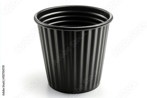 Wallpaper Mural Sleek Black Ribbed Coffee Cup: A Modern Drinkware Design Torontodigital.ca