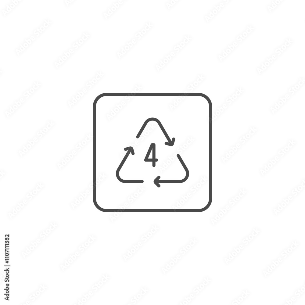 Recycling LDPE icon template vector illustration Recycling LDPE icon template vector illustration