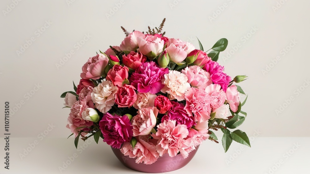 Obraz premium Mother's Day Gift Carnations - A Heartfelt and Colorful Floral Tribute. The vibrant carnations symbolize love and appreciation on this special occasion.