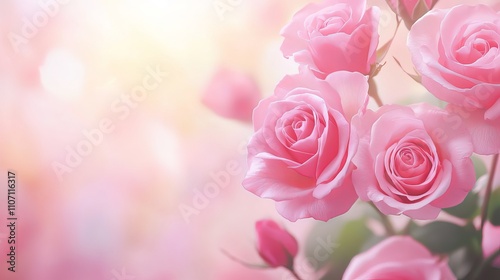 Elegant close-up rose flower background with soft blurred red and pink petals for floral designs, romantic themes, and artistic projects