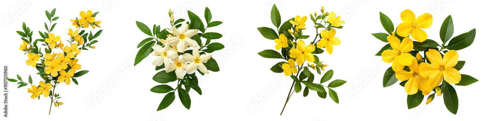 Fototapeta premium Vibrant Blooming Floral Bouquets in Lush Green Environment Colorful Flourishing Nature Scenes