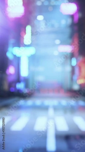 Wallpaper Mural Defocused city lights at night Torontodigital.ca