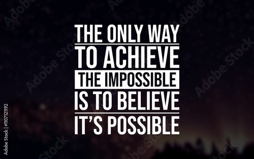 Bild auf Leinwand A motivational quote to inspire perseverance and self-growth in the face of challenges