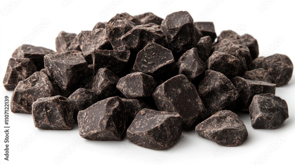 Pile of dark chocolate chunks. Pile of dark chocolate chunks.