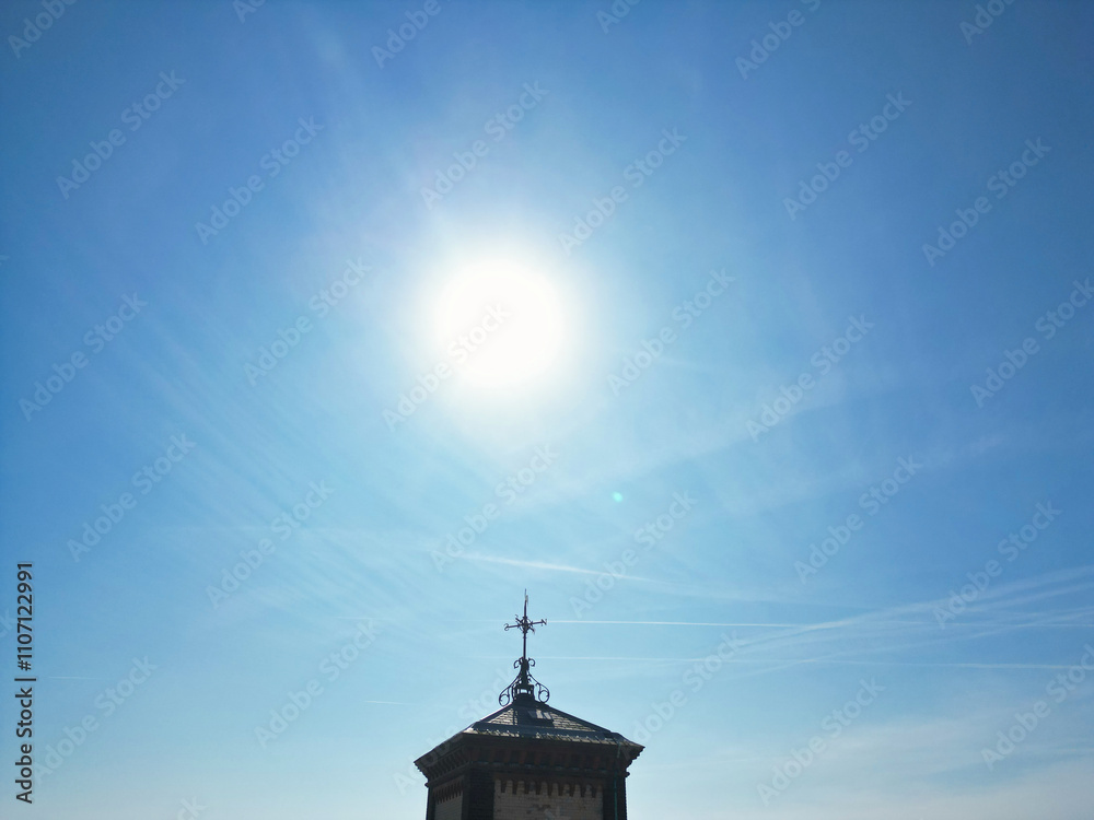 Central Eastbourne City of England, United Kingdom. May 11th, 2024, Aerial Footage Was Captured with Drone's Camera During Beautiful Windy Day Central Eastbourne City of England, United Kingdom. May 11th, 2024, Aerial Footage Was Captured with Drone's Camera During Beautiful Windy Day