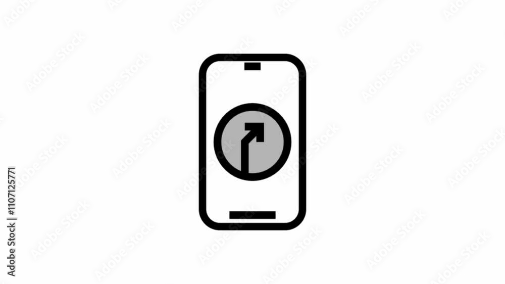 Modern GPS location pin animated icon - navigation motion design Modern GPS location pin animated icon - navigation motion design