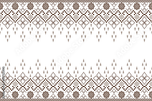 Embroidery designs Oriental geometric ethnic pattern for background or carpet, wallpaper, batik wrapping, curtain design, vector illustration	